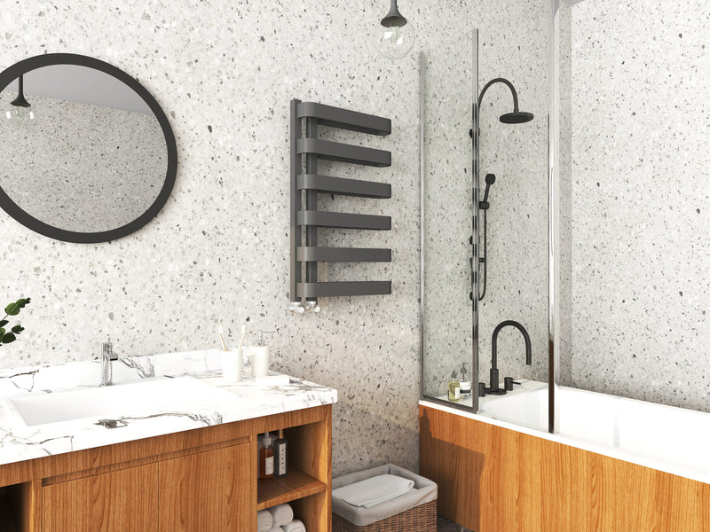 Kartell Texas 1300x500mm Heated Towel Rail Anthracite - TEX1300-500A