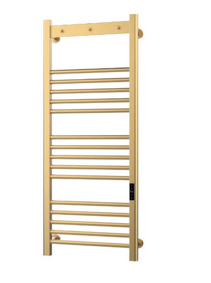 Kartell Toro 1200x500mm Smart Dry Electric Heated Towel Rail Brushed Brass - TOR1200500BB