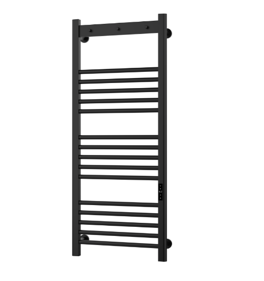 Kartell Toro 1200x500mm Smart Dry Electric Heated Towel Rail Black - TOR1200500BL