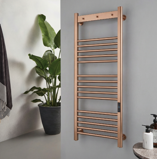 Kartell Toro 1200x500mm Smart Dry Electric Heated Towel Rail Brushed Bronze - TOR1200500BZ