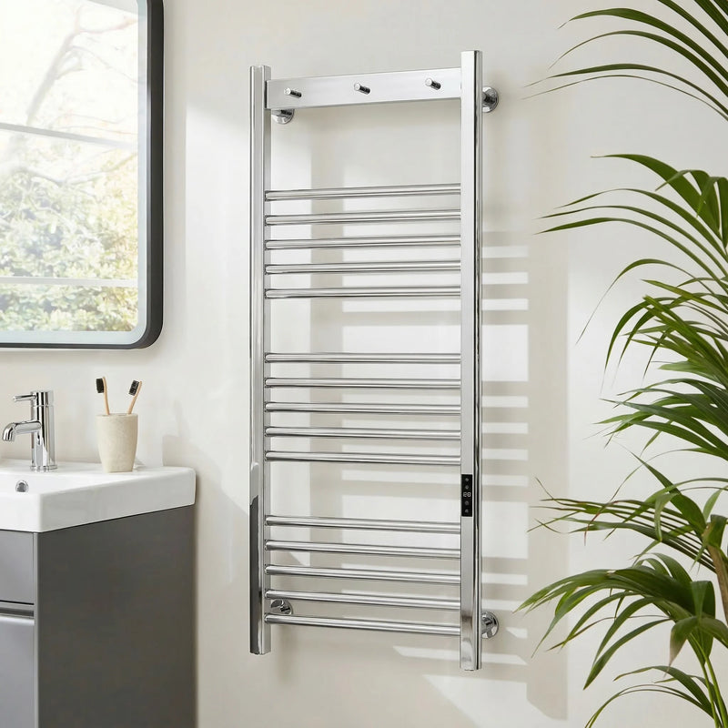 Kartell Toro 1200x500mm Smart Dry Electric Heated Towel Rail Chrome - TOR1200500CP