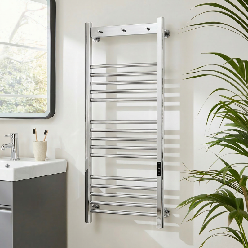 Kartell Toro 1500x500mm Smart Dry Electric Heated Towel Rail Chrome - TOR1500500CP