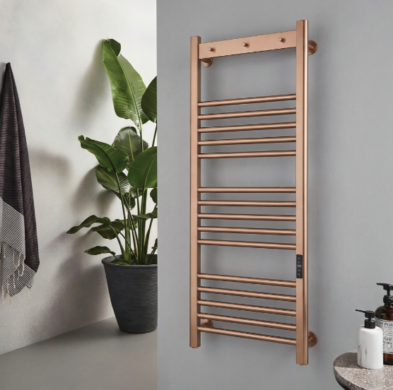 Kartell Toro 800x500mm Smart Dry Electric Heated Towel Rail Brushed Bronze - TOR800500BZ