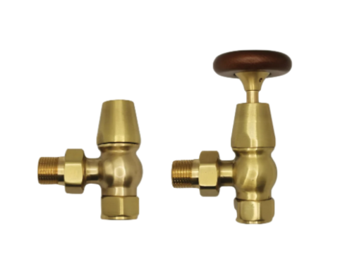 Kartell Brass Angled Traditional Radiator Valve - TRAD-ANG-B