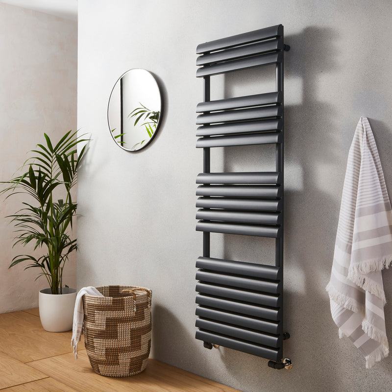 Kartell Venetian 1500x500mm Heated Towel Rail Anthracite - VEN1500-500A