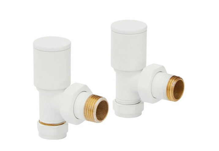 Kartell Angled White Radiator Valve - WHITE-ANG