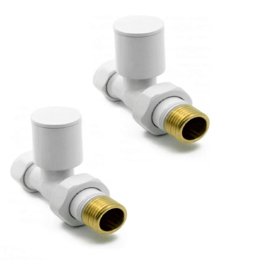 Kartell Straight White Radiator Valve - WHITE-STR