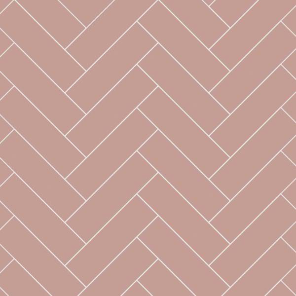 Grant Westfield Multipanel Herringbone Tile Wall Panel - Antique Rose MT325H