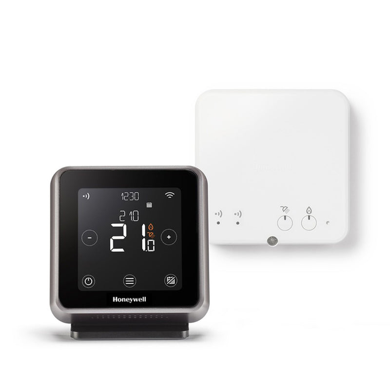 Honeywell Y6H920RW4026 T6R Wireless Two Channel Smart Programmable Room Thermostat Kit Table Stand