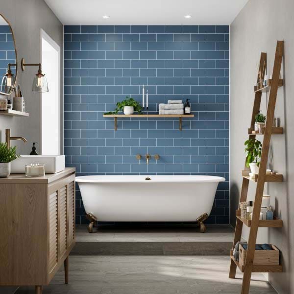 Grant Westfield Multipanel Metro Tile Wall Panel - Misty Blue MT502M