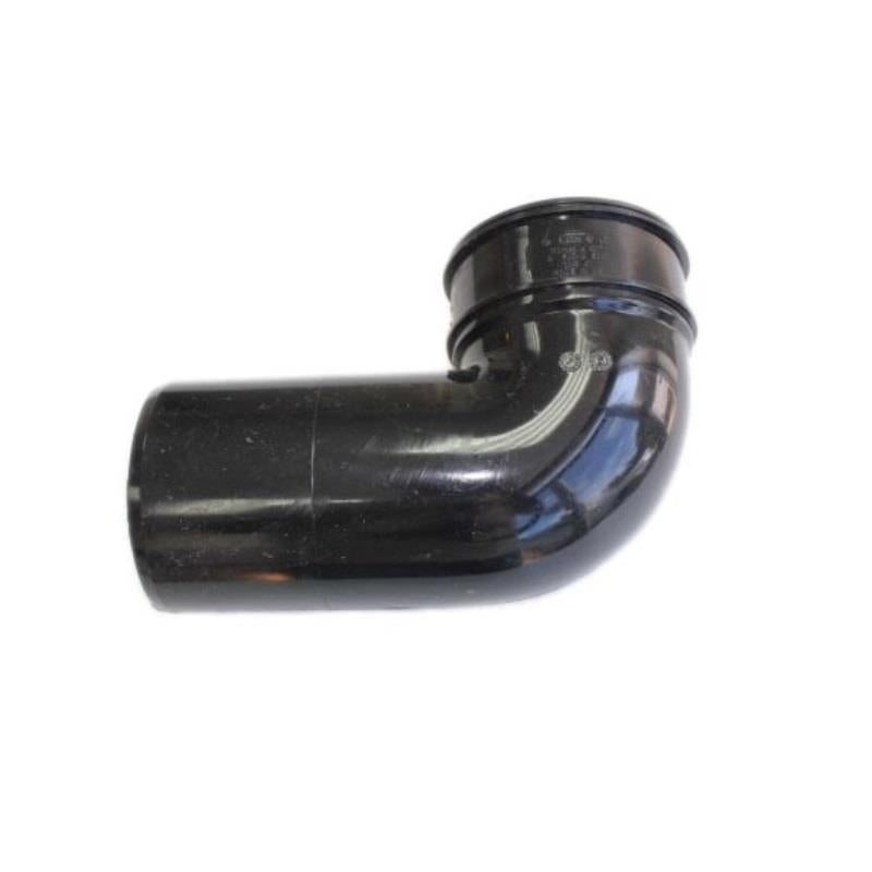 Polypipe SWB47B 110mm Solvent Soil 90º Close Couple Street Elbow - Black