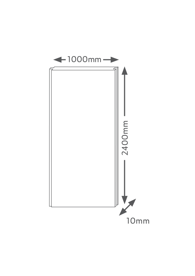 Splashpanel PVC Wall Panel 2400x1000x10mm (PACK 2) - Grey Concrete Matt - SPWGRECON