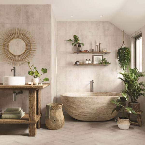 Grant Westfield Multipanel Large Tile Wall Panel - White Gypsum MT637