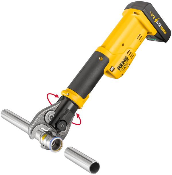 REMS Mini-Press S 22V Inline Press-Fit Pistol With L-Boxx - 578016