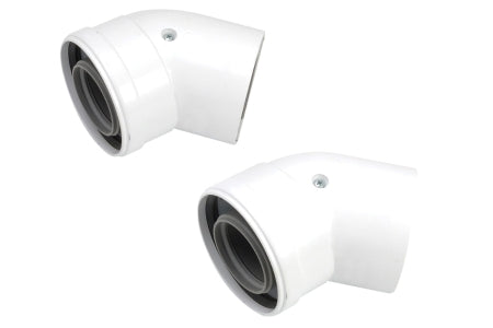 Worcester Flue Elbow PAIR 45º (60/100mm) - 7716191085