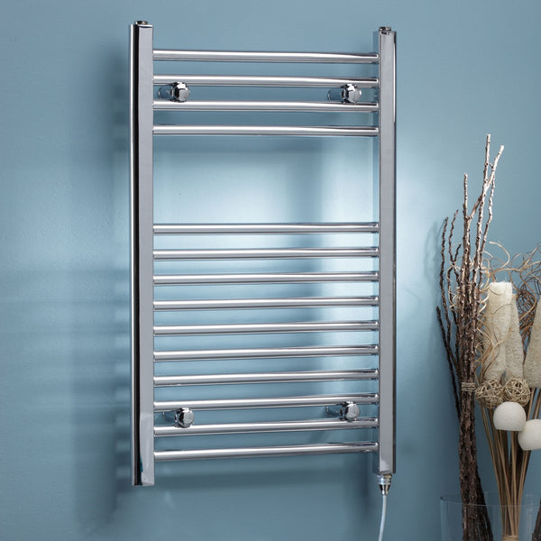 Kartell K-Rad Electric Chrome Heated Towel Rail - Curved Thermostatic