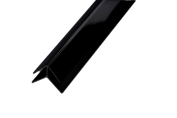 Kartell K-Vit PVC Wall Panel Trim - External Corner ABS Black