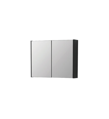 Kartell K-Vit Arc 800mm Mirror Cabinet - Matt Graphite