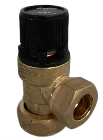 KBS014 - 8 Bar Pressure Relief Valve - 15mmx3/4" Captive Nut - Kent Plumbing Supplies