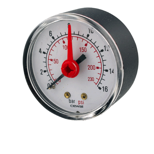 KBS115 - 50mm Pressure Gauge Only - 1/4" Rear Connection - 0-10 Bar - Kent Plumbing Supplies