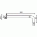 Pura Brass Round Shower Arm KI029 - Kent Plumbing Supplies