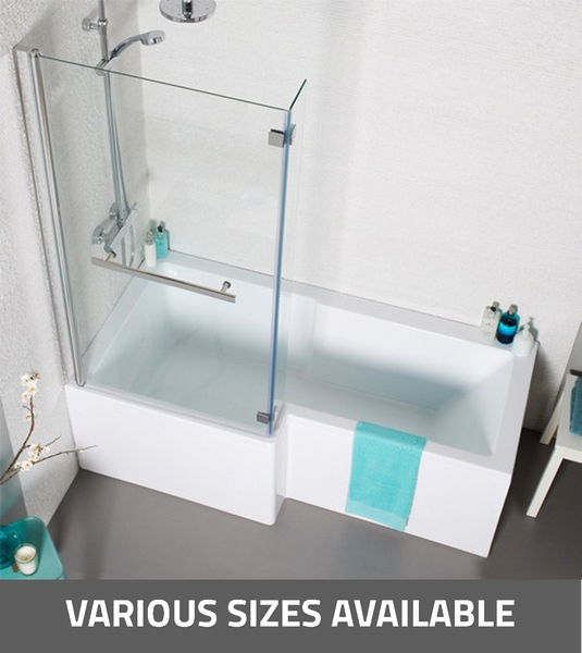 K-Vit Tetris Square Shaped Shower Bath - Kent Plumbing Supplies