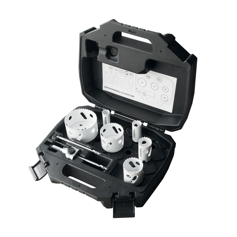 Mandrex MHSP1003B M42 6 Piece Holesaw Kit - 20-57mm