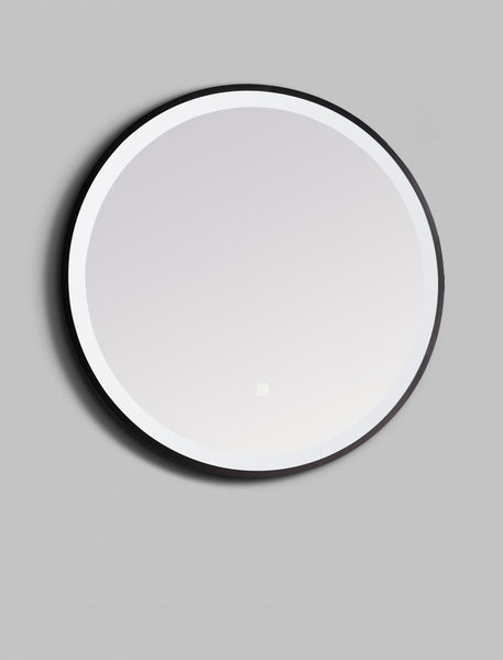 Kartell K-Vit Nero 600mm Round Illuminated Mirror