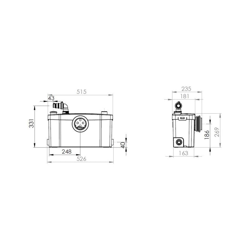 Saniflo SFA Saniplus Up WC Macerator - 6003
