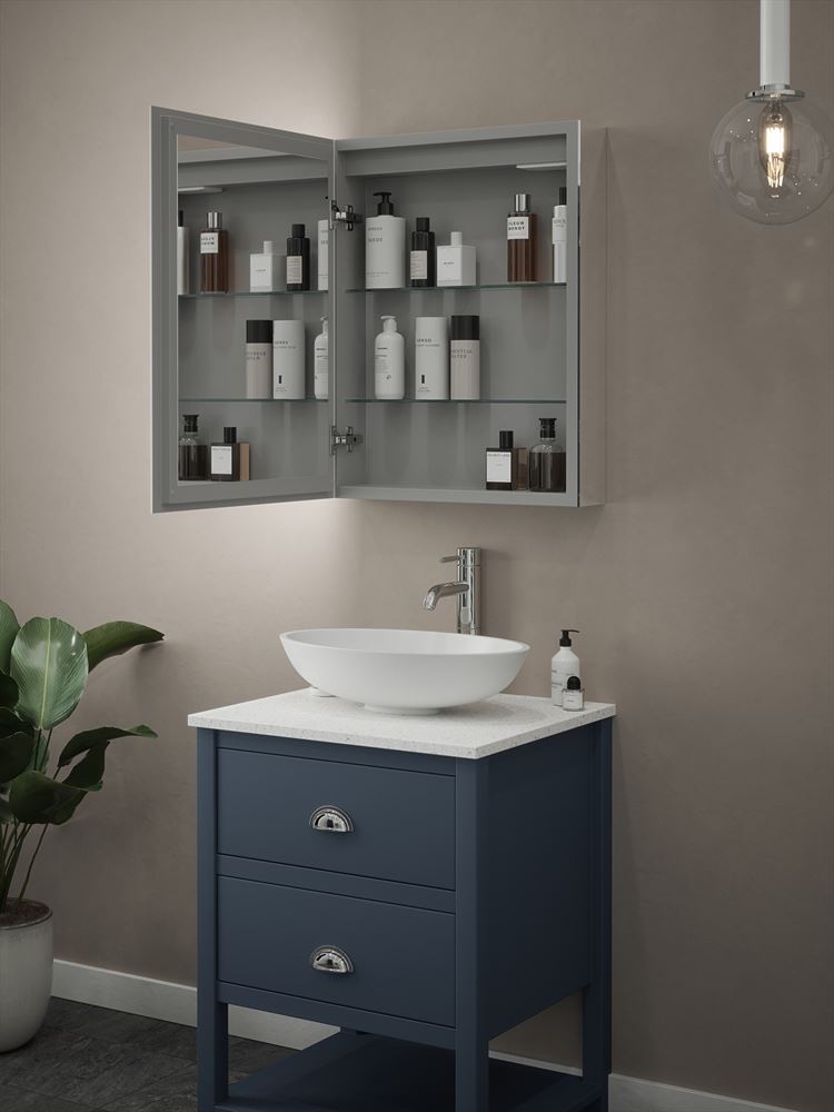 Sycamore Athena Single 500x700mm Tuneable LED Mirror Cabinet With Demister - SY9035