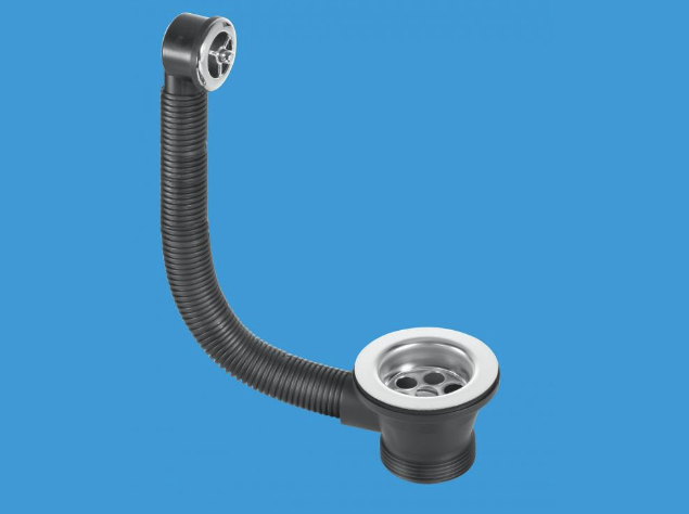 McAlpine Sink Waste & Combined Overflow Kit - CHROME FSW2PC - Kent Plumbing Supplies