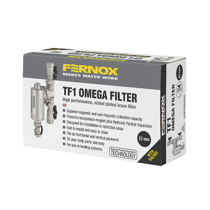 Fernox TF1 System Filter - 22mm 62249 - Kent Plumbing Supplies