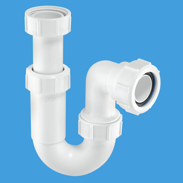 McAlpine ASC10 Seal Tubular P-Trap Adjustable Inlet 1.1/2" x 3" - Kent Plumbing Supplies