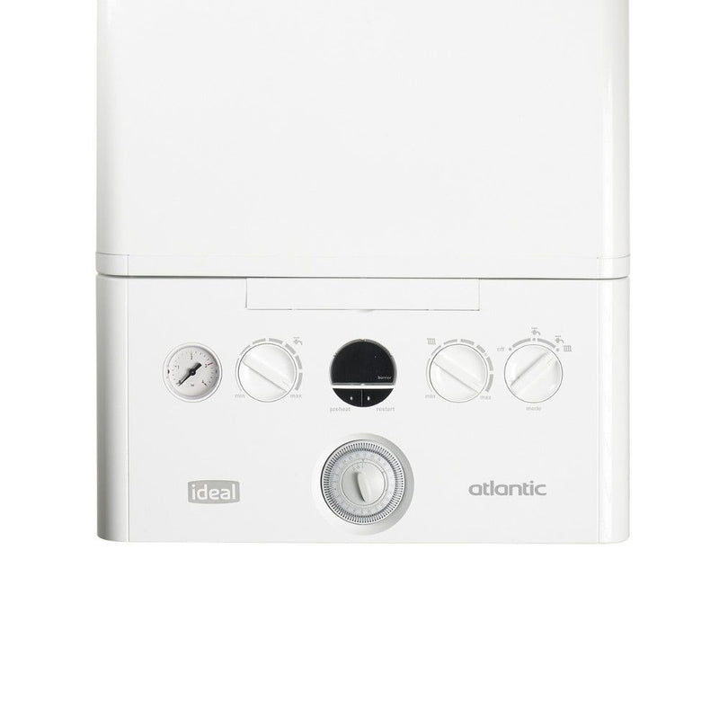 Ideal Atlantic 24KW Combination Boiler, Clock & Horizontal Flue