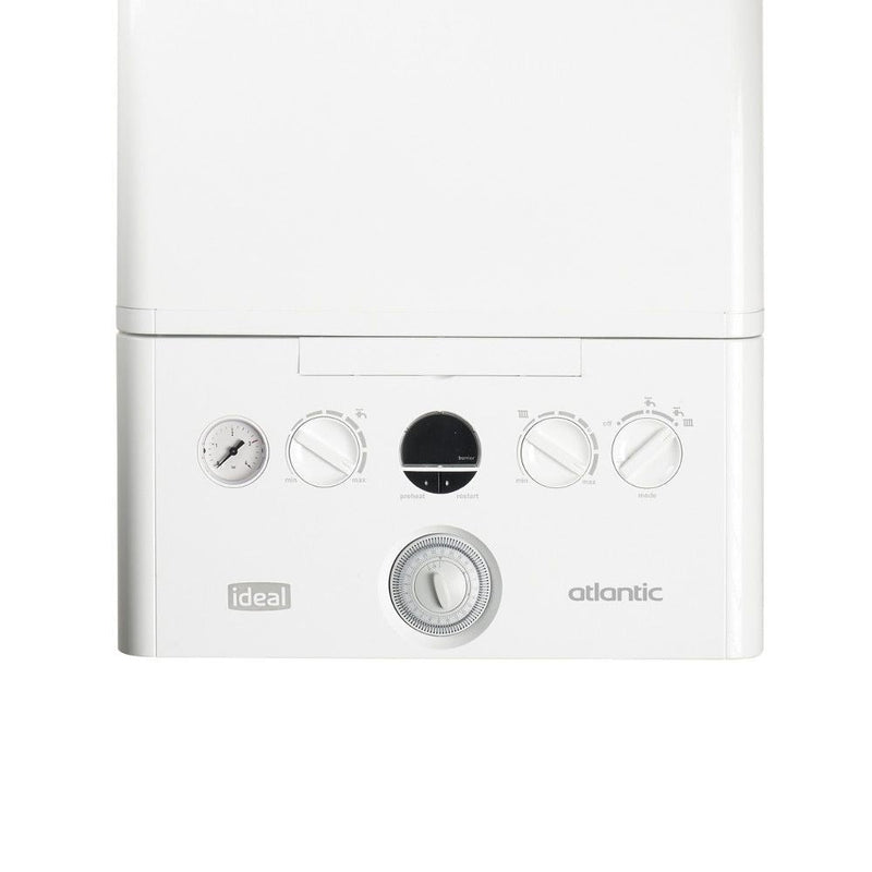 Ideal Atlantic 35KW Combination Boiler, Clock & Horizontal Flue