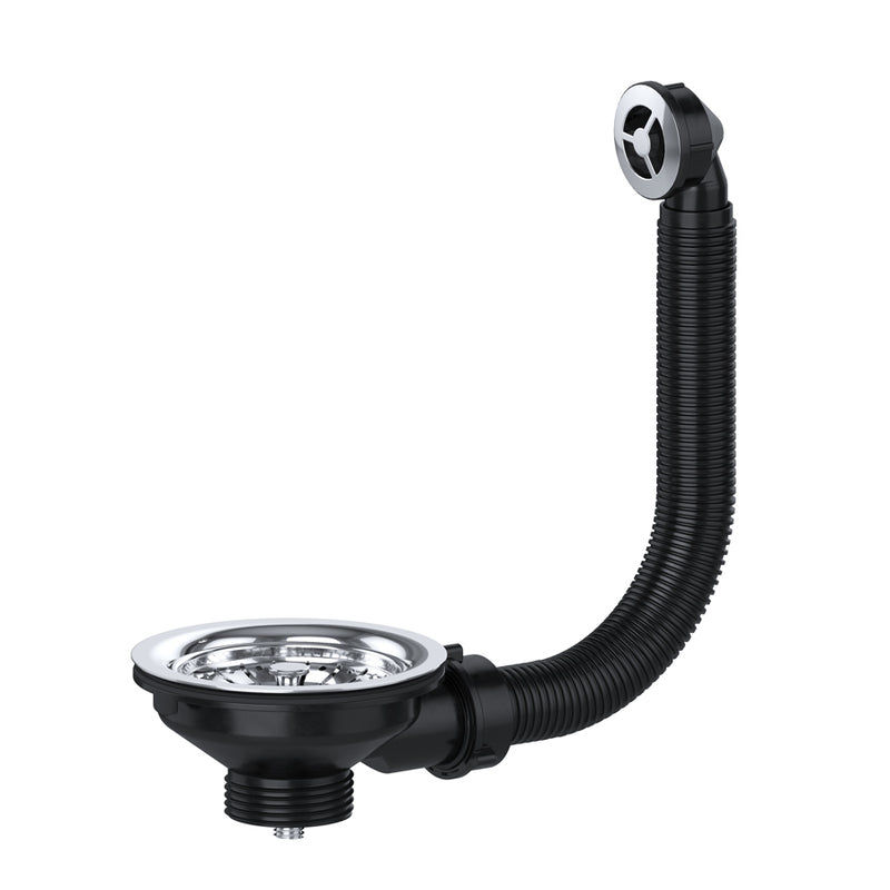 Viva 40mm Basket Strainer Waste & Round Overflow Chrome - PP0010