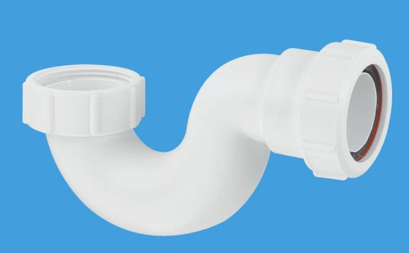 McAlpine Q10 Shallow Seal Bath P-Trap 1.1/2" x 19mm - Kent Plumbing Supplies